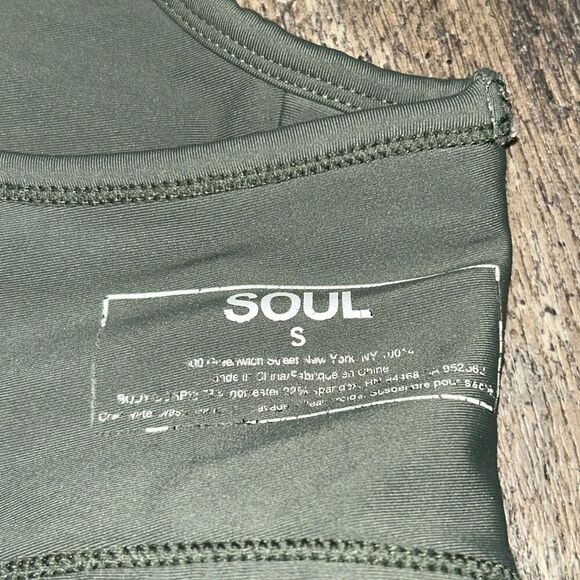 SoulCycle Size Small Mesh Sports Bra Jelly Logo Green - Picture 5 of 5